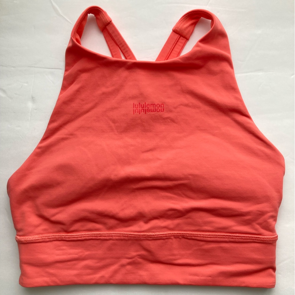 Lululemon Energy Longline Bra Medium Support B–D Cups Size 6 Raspberry Pink